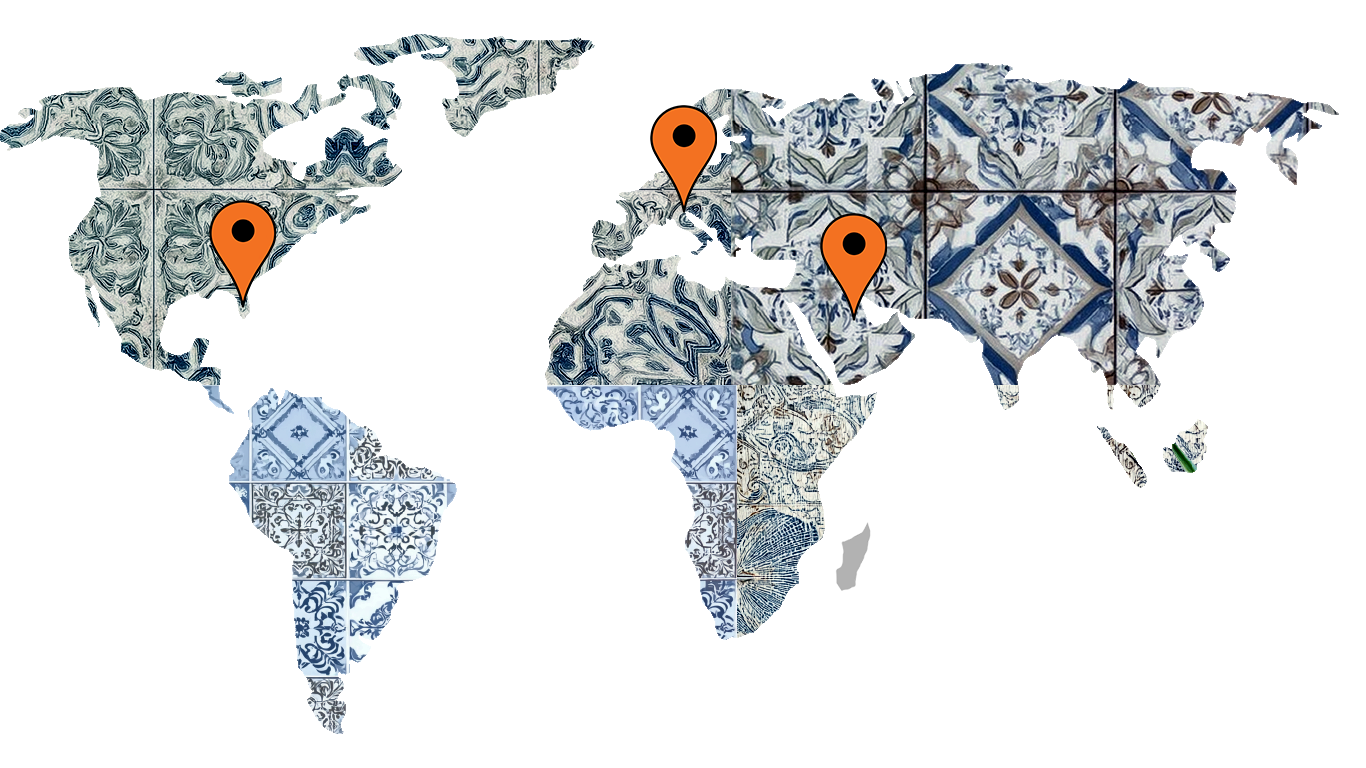 Global presence map highlighting Nxpire’s strategic locations in Milan, Miami, and Dubai—enabling full market coverage across the US, EMEA, and CALA regions
